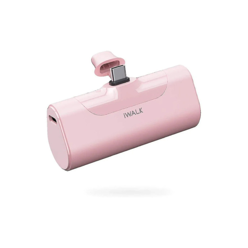 iWalk 4500mAh Portable Charger USB C Battery Pack - Pink - مزود طاقة
